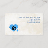 カラフル絵を描pawプリント – ドッグウォーカー 名刺 (裏面)