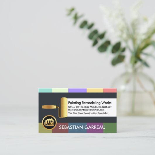 カラフル絵を描Shades Painter 名刺 (スタンド正面)