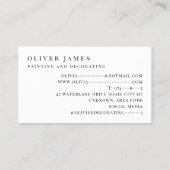 カラフル絵を描Streak画家・デコレーター 名刺 (裏面)