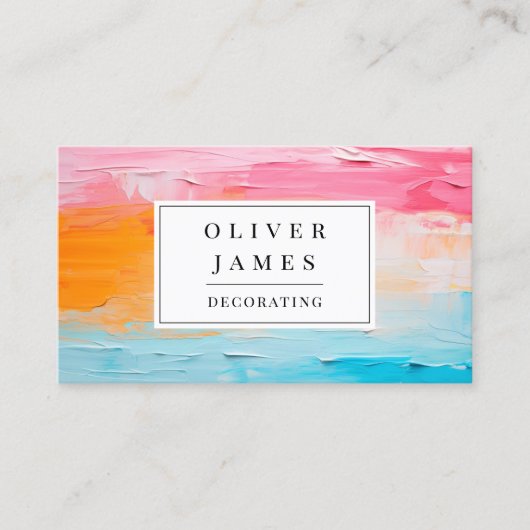 カラフル絵を描Streak画家・デコレーター 名刺 (正面)