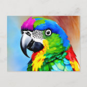 カラフル絵画の羽を持つオウムの一種 ポストカード (正面)