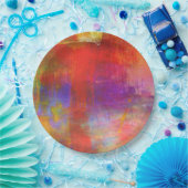 カラフル絵画はっきりした抽象芸術 ペーパープレート (パーティー)