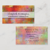 カラフル絵画はっきりした抽象芸術 名刺 (正面/裏面)