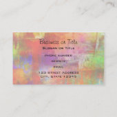 カラフル絵画はっきりした抽象芸術 名刺 (裏面)