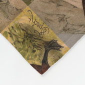 カラフル絵画ヴィンテージ フリースブランケット (角)