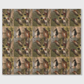 カラフル絵画ヴィンテージ ラッピングペーパー (フラット)