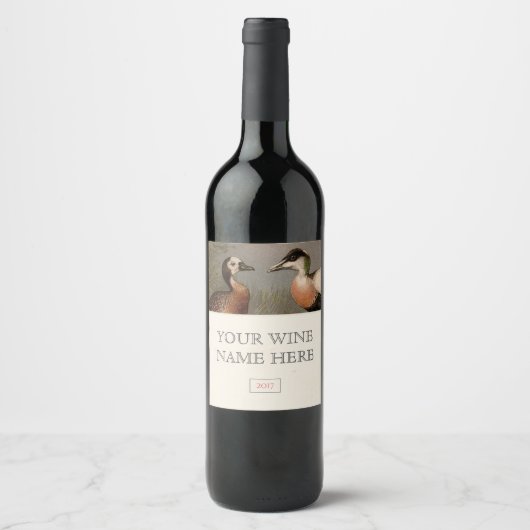 カラフル絵画ヴィンテージ ワインラベル (正面)