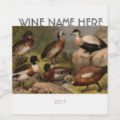 カラフル絵画ヴィンテージ ワインラベル (シングルラベル)
