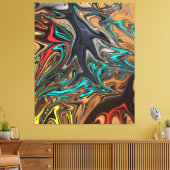 カラフル絵画抽象芸術 |アー最高のト最高傑作 キャンバスプリント (インサイチュ (リビング))