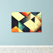 カラフル絵画抽象芸術 キャンバスプリント (インサイチュ (ウッドフロア))