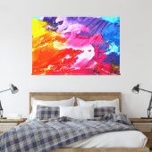 カラフル絵画抽象芸術 キャンバスプリント (インサイチュ (寝室))