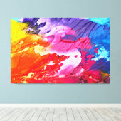 カラフル絵画抽象芸術 キャンバスプリント (インサイチュ (ウッドフロア))