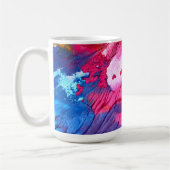 カラフル絵画抽象芸術 コーヒーマグカップ (左)