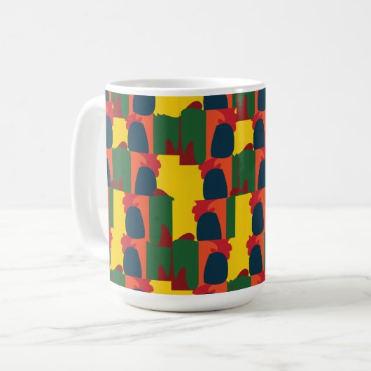 カラフル絵画抽象芸術 コーヒーマグカップ (正面左)