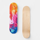 カラフル絵画抽象芸術 スケートボード (正面)