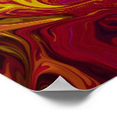 カラフル絵画抽象芸術 ポスター (角)