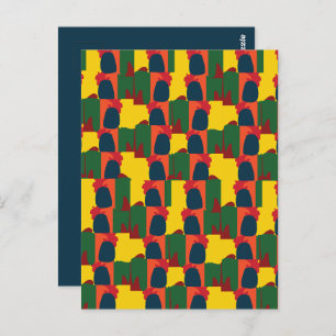 カラフル絵画抽象芸術 ポストカード