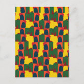 カラフル絵画抽象芸術 ポストカード (正面)