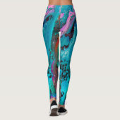 カラフル絵画抽象芸術 レギンス (裏面)