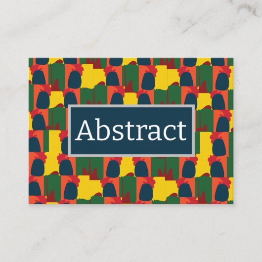 カラフル絵画抽象芸術 名刺 (正面)