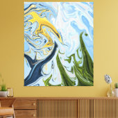 カラフル絵画抽象芸術 |最高の抽象芸術 キャンバスプリント (インサイチュ (リビング))