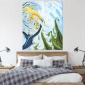 カラフル絵画抽象芸術 |最高の抽象芸術 キャンバスプリント (インサイチュ (寝室))