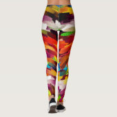 カラフル絵画抽象芸術#4 レギンス (裏面)