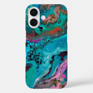 カラフル絵画抽象芸術 iPhone 16ケース