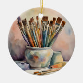 カラフル絵画 セラミックオーナメント (正面)