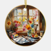 カラフル絵画 セラミックオーナメント (正面)