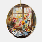 カラフル絵画 セラミックオーナメント (左)