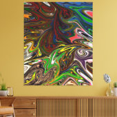 カラフル絵画 |抽象芸術最高傑作ファインアート キャンバスプリント (インサイチュ (リビング))