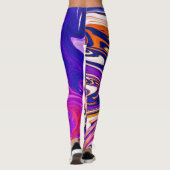 カラフル絵画 最高の素晴らし芸術モダン抽象芸術 レギンス (裏面)