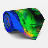 カラフル緑のステンドスクウェア、間違ったブラシストローク ネクタイ (ロール)