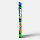 カラフル緑のステンドスクウェア、間違ったブラシストローク Case-Mate iPhoneケース (裏面 / 左)