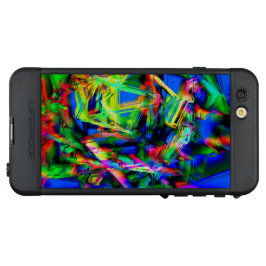 カラフル緑のステンドスクウェア、間違ったブラシストローク LifeProof NÜÜD iPhone 6S PLUSケース
