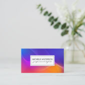 カラフル線と波の抽象芸術 予約カード (スタンド正面)