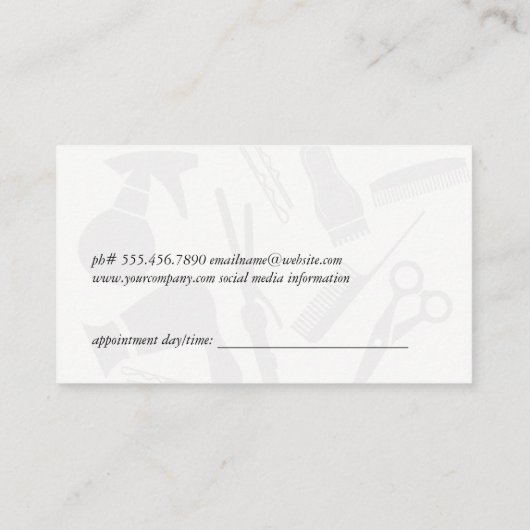 カラフル線と波の抽象芸術 予約カード (裏面)