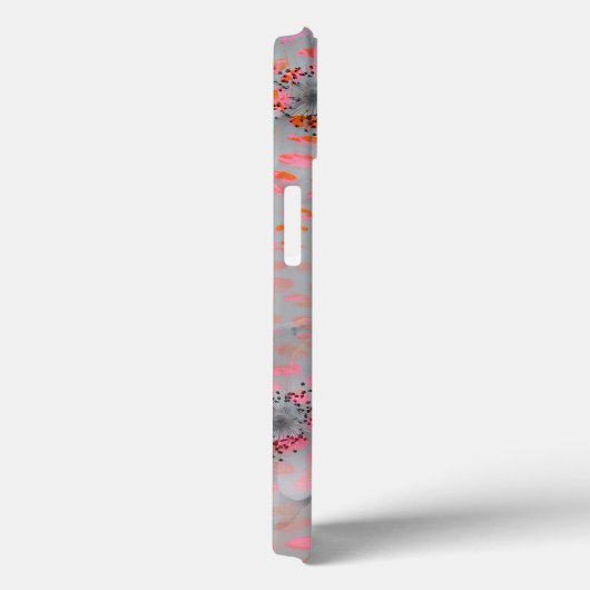 カラフル線の付いた点々のある花模様 Case-Mate iPhoneケース (裏面 / 右)