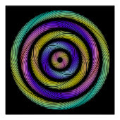 カラフル線の円 ポスター (正面)