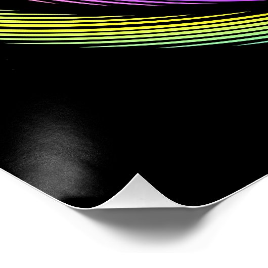 カラフル線の円 ポスター (コーナー)