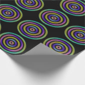 カラフル線の円 ラッピングペーパー (角)