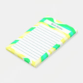 カラフル線ストライプのパターカスタマイズンメモ ポストイット (アングル)