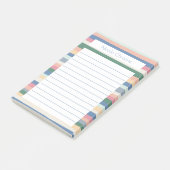 カラフル線ストライプのパターカスタマイズンメモ ポストイット (アングル)