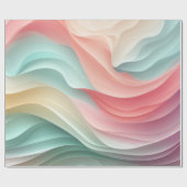 カラフル線抽象芸術 ラッピングペーパー (フラット)