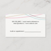 カラフル線/アポイントメント 予約カード (裏面)