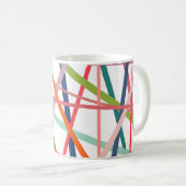 カラフル線 コーヒーマグカップ (正面右)
