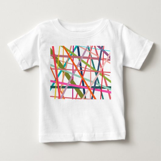 カラフル線 ベビーTシャツ (正面)