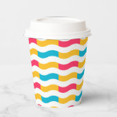 カラフル線 紙コップ (左)