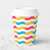 カラフル線 紙コップ (裏面)